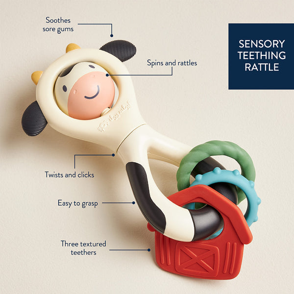 Itzy Spinner Rattle - Cow
