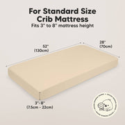 2 Pack Isla Fitted Crib Sheet - Khaki