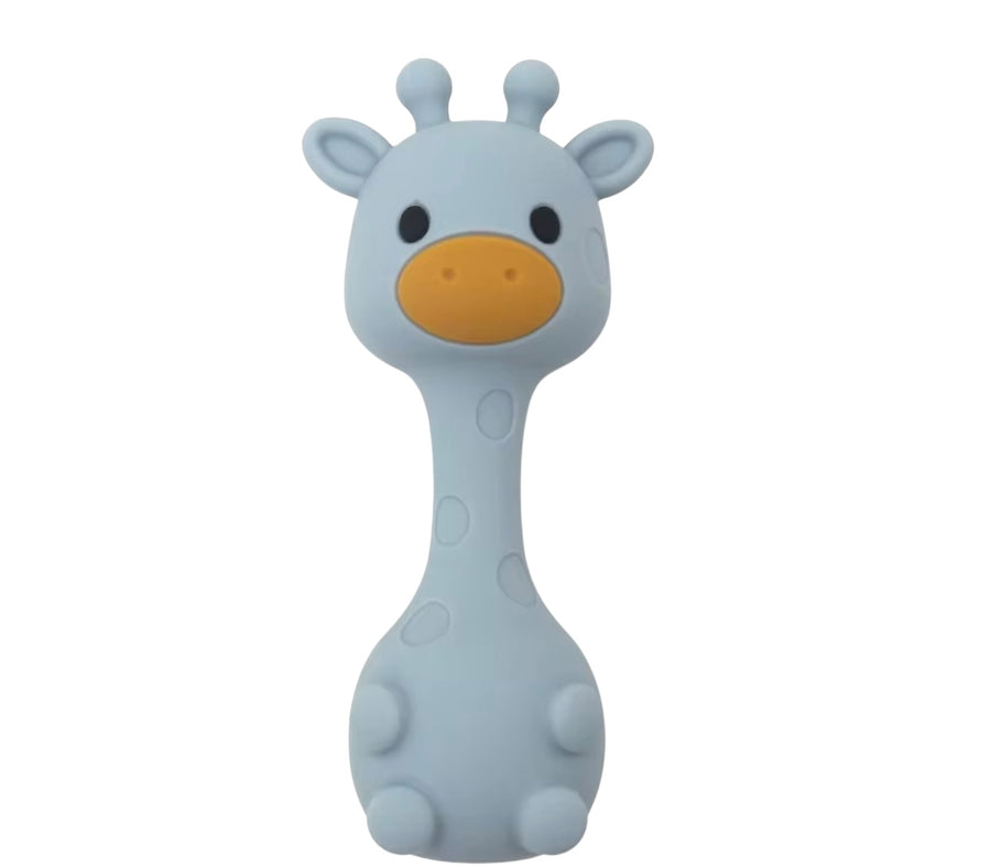 All Silicone Giraffe Rattle - Various Colors