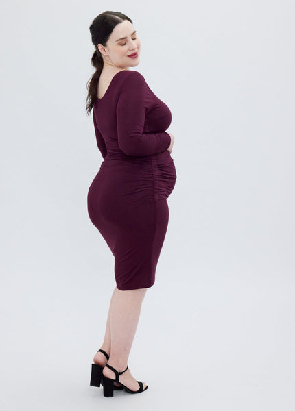 EveryWear Long Sleeve Dress - Fig