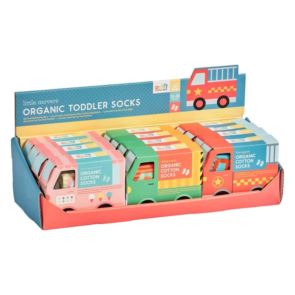 Toddler - Organic Cotton Socks - Trucks