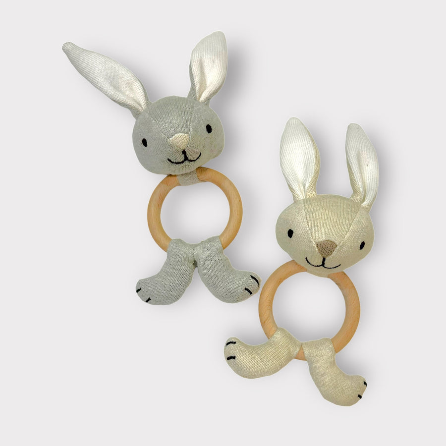 Organic Wooden Ring Rattle - Various Options