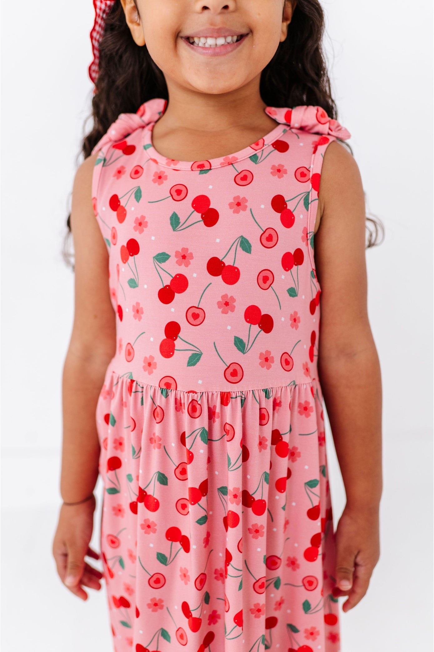 Harper Bow Tie Tank Dress - Cherry On Top