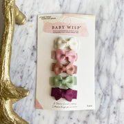 5-Piece Tiny Tuxedo Snap Hair Bows - Various Colors
