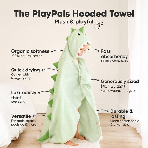 Playpals Baby Hooded Towel - Draco