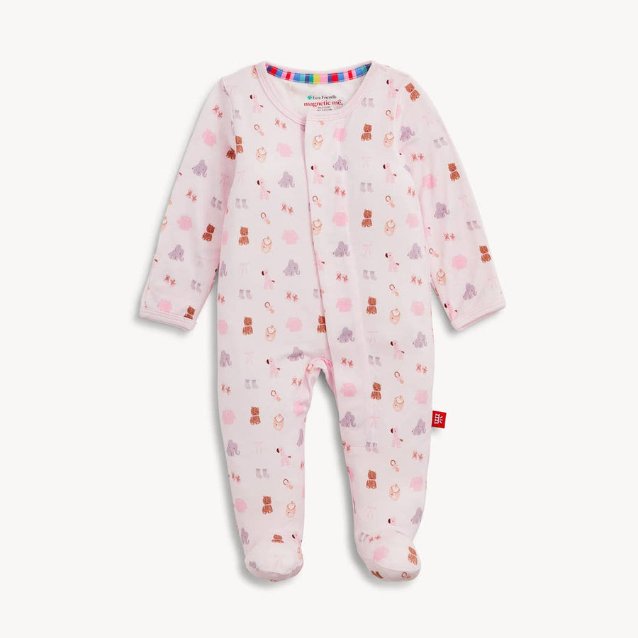 Modal Magnetic Footie - Pink Nursery Nostalgia