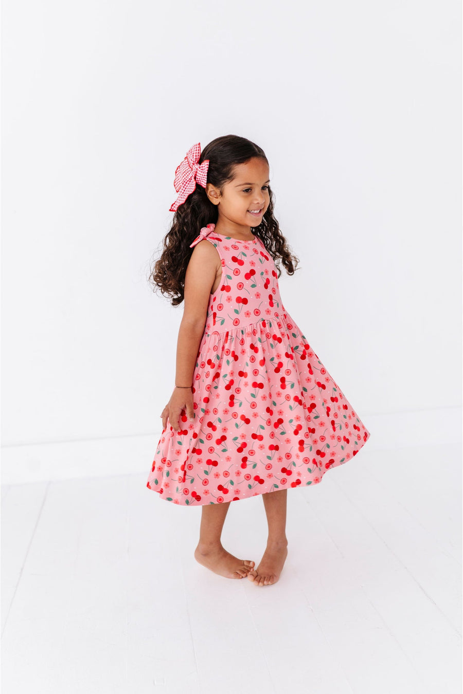 Harper Bow Tie Tank Dress - Cherry On Top
