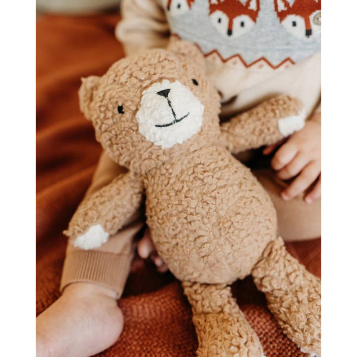 Organic Sherpa Knit Stuffed Animal - Peanut Lil Bear