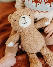 Organic Sherpa Knit Stuffed Animal - Peanut Lil Bear