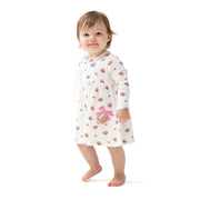 Simple Dress and Bloomer - Footballs and Bows
