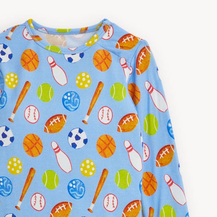 Modal Magnetic Long Sleeve Toddler Pajamas - All Over Sports