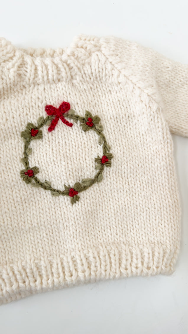 Knit Sweater - Wreath