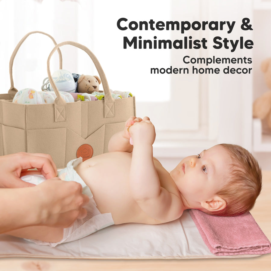 Diaper Caddy Organizer - Taupe