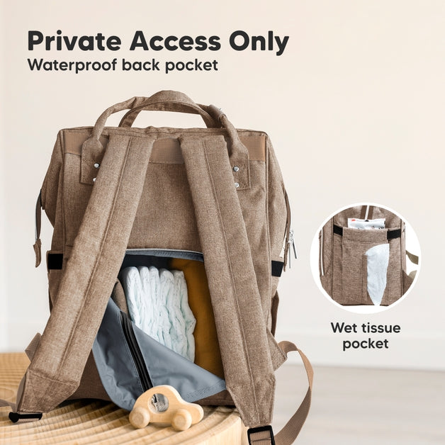 Original Diaper Backpack with Changing Pad - Coffee Brown