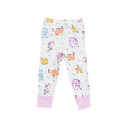 Short Sleeve Bamboo Loungewear Set - Cutie Sea Creatures