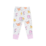 Short Sleeve Bamboo Loungewear Set - Cutie Sea Creatures