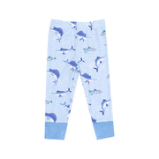 Short Sleeve Bamboo Loungewear Set - Deep Sea Fishing