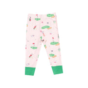 Short Sleeve Bamboo Loungewear Set - Golf Things Pink