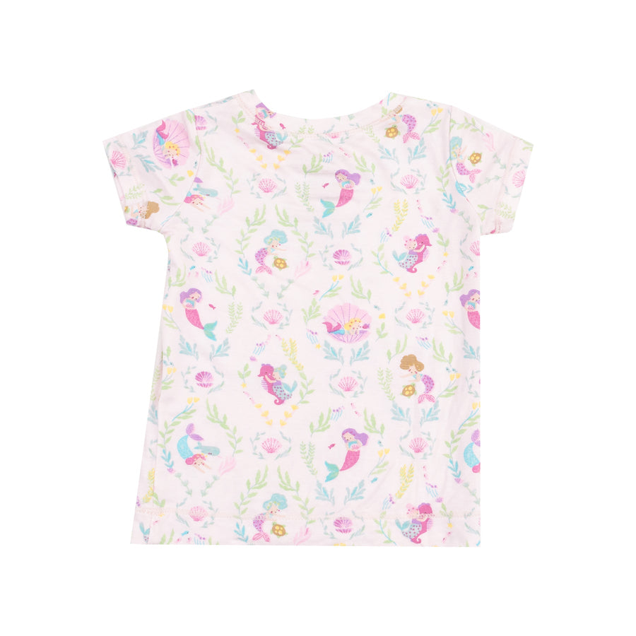 Short Sleeve Bamboo Loungewear Set - Mermaids