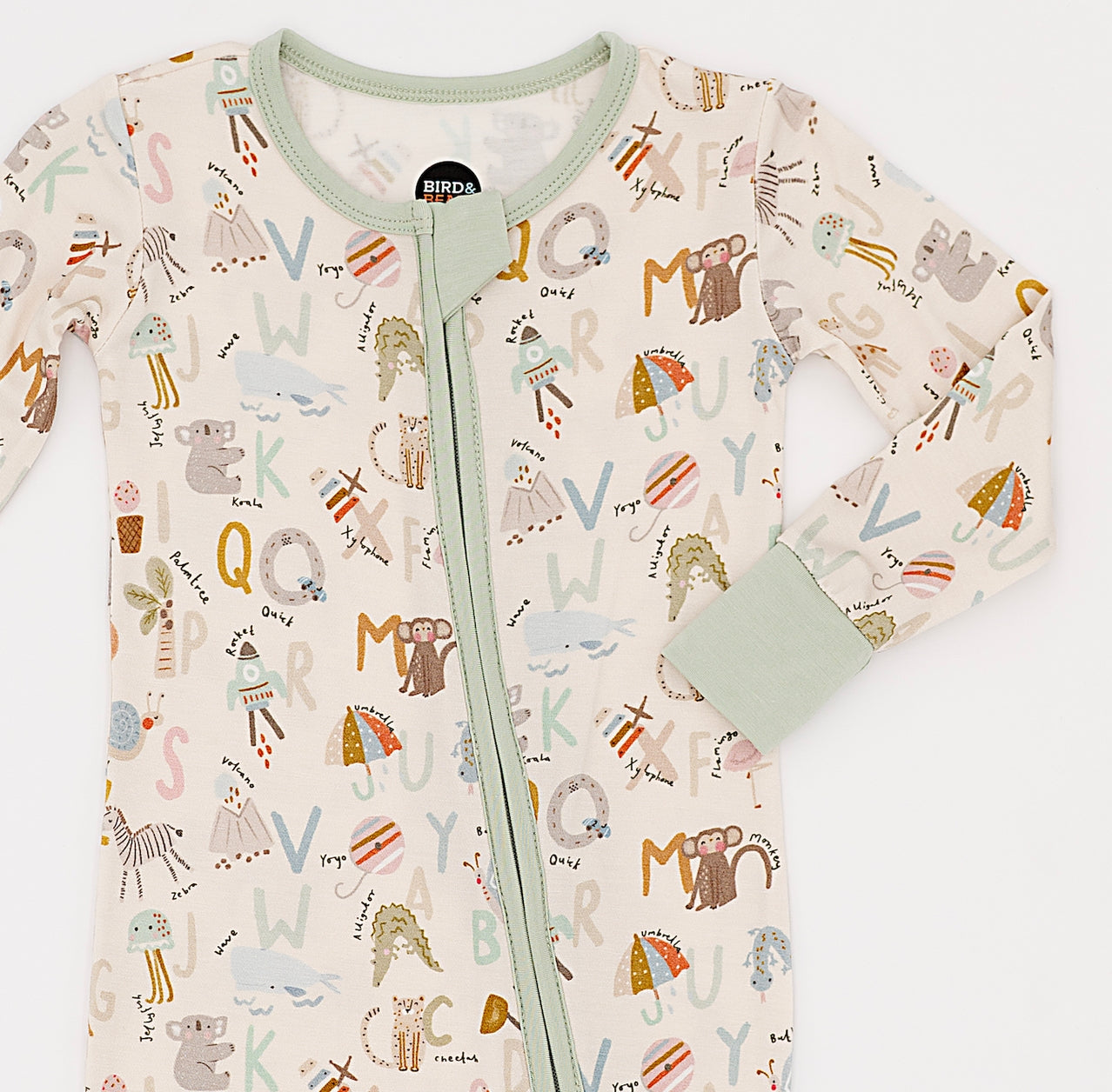 Bamboo Convertible Footie - Animal ABC