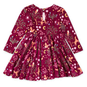 Bamboo Blend Long Sleeve Twirl Dress - Woodland Dreams