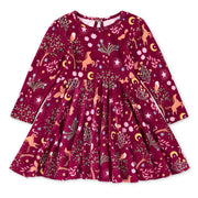 Bamboo Blend Long Sleeve Twirl Dress - Woodland Dreams