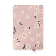 Organic Jacquard Sweater Knit Baby Blanket - Daisy Floral