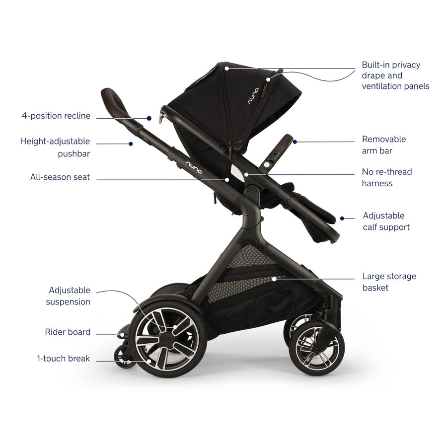 Nuna DEMI Next Stroller + Rider Board