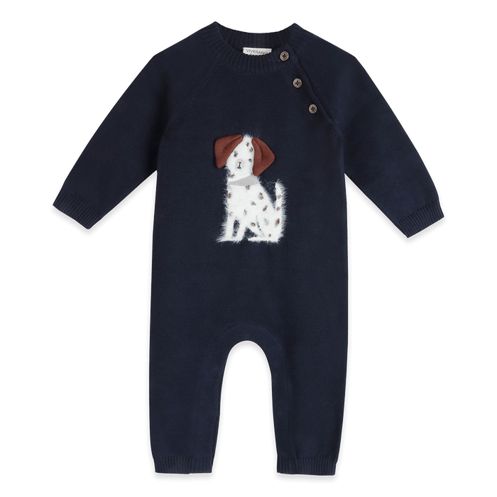 Spotty Dog 3D Knit Organic Cotton Jumpsuit