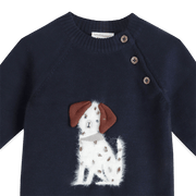 Spotty Dog 3D Knit Organic Cotton Jumpsuit