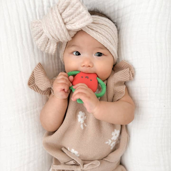 Chew Crew Silicone Teether - Strawberry