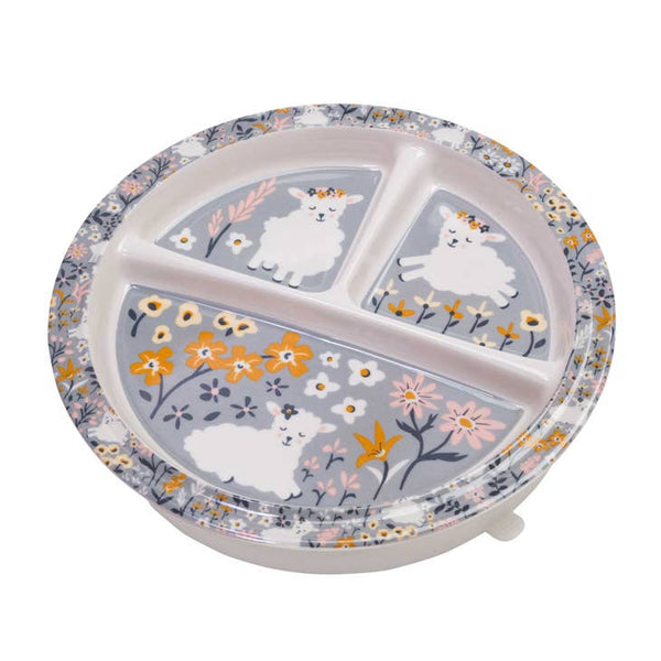 Divided Suction Plate - Lily The Lamb