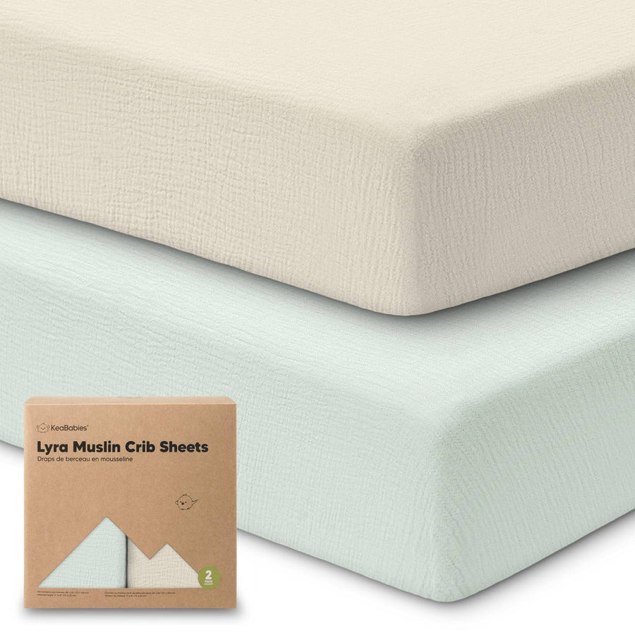 2 Pack Lyra Muslin Crib Sheets - Willow