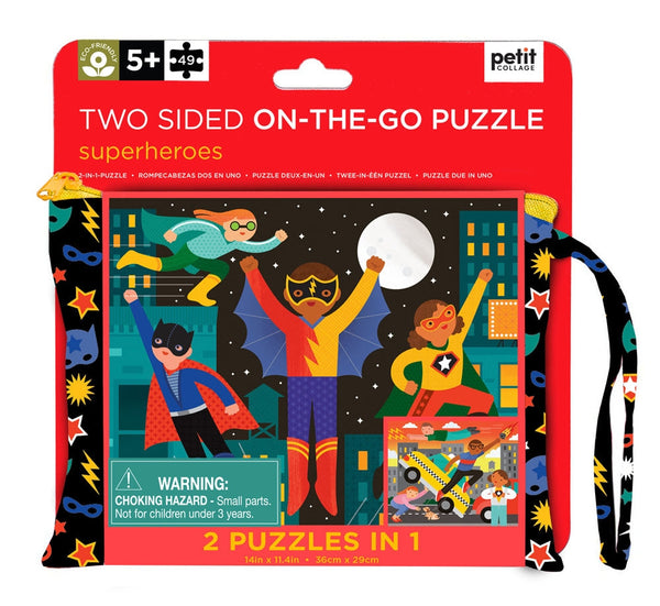 Two Sided On-The-Go Puzzle - Superheroes
