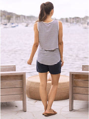 Maternity Tencel Summer Shorts - Navy