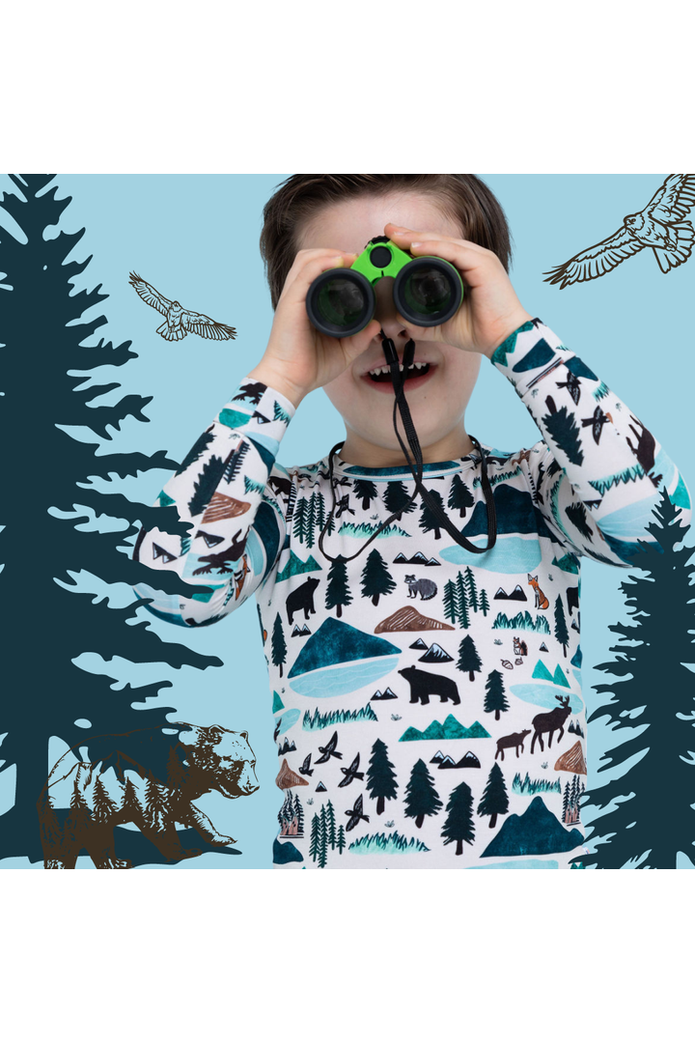 Two Piece Pajama Set - Into The Wild Mountain
