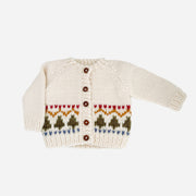 Fair Isle Knit Cardigan - Tree