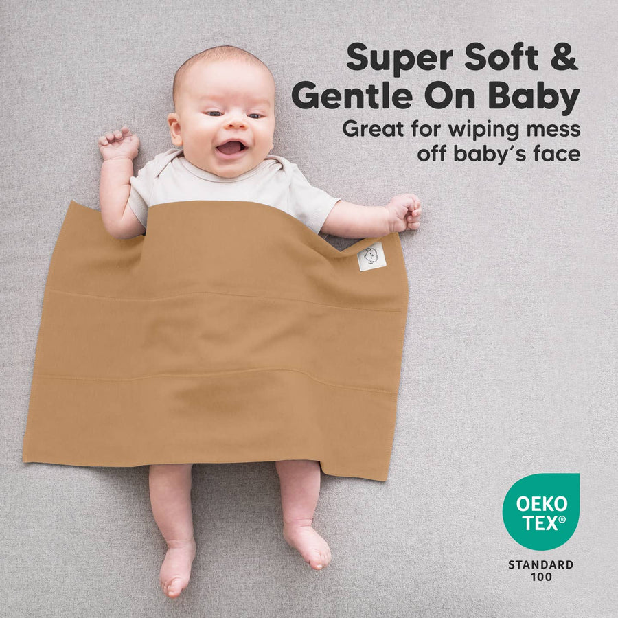 Organic 6 Pack Shea Burp Cloths - Terracotta