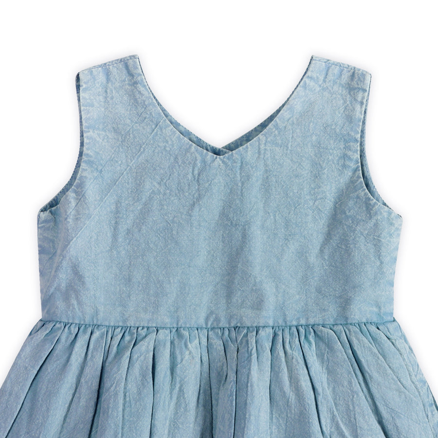 River Soft Denim Washed Baby Dress + Bloomer