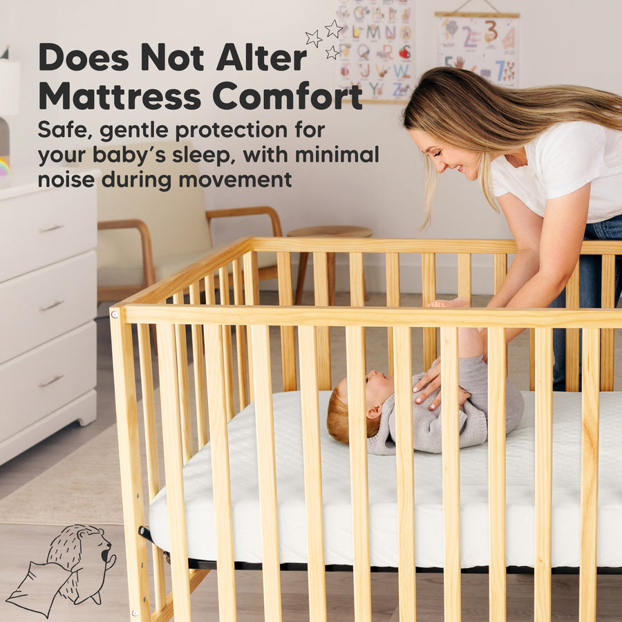 Two Pack Mavy Protect+ Waterproof Crib Mattress Protector