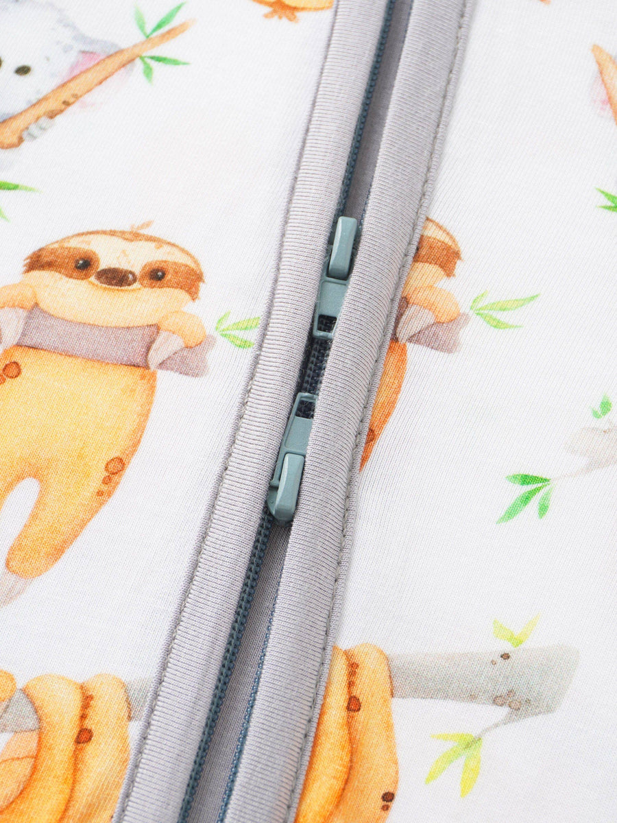 PoshTOT Sloth Bamboo Baby Shorty Zippy Romper