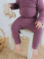 Shoulder Snap Long Sleeve Onesie - Grapeade