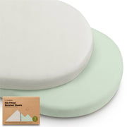 Isla Bassinet Mattress Sheets - Sage