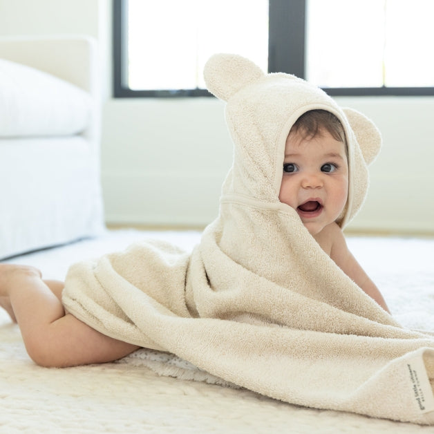 Hooded Towel + Wash Mitt Set - Linen