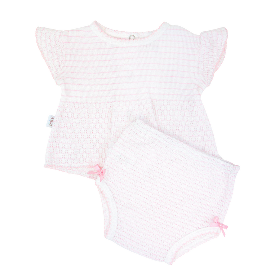 Flutter Sleeve 2 Piece Diaper Set - Pinstripe