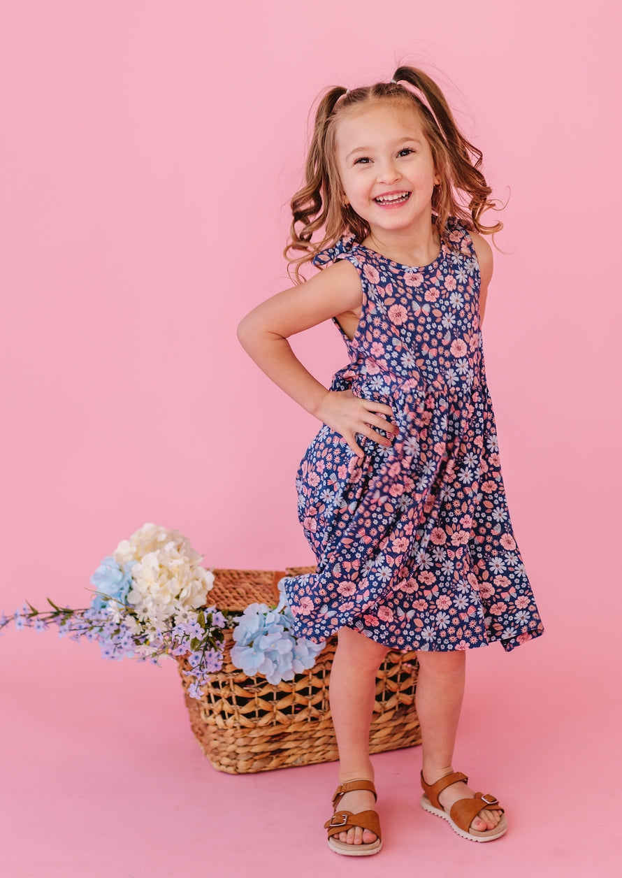 Harper Bow Tie Tank Dress - Mae
