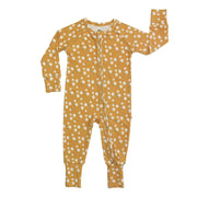 Bamboo Convertible Ribbed Sleeper - Golden Blooms