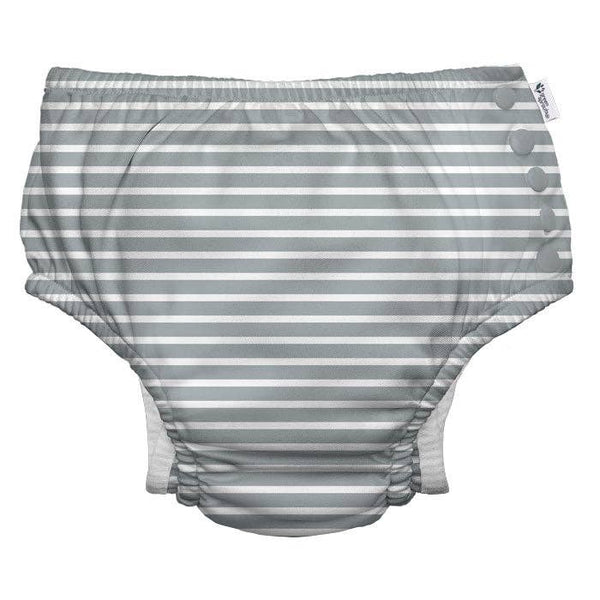 Eco Snap Swim Diaper - Gray Stripe
