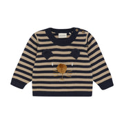 Pull Over Knit Sweater - Striped Lion