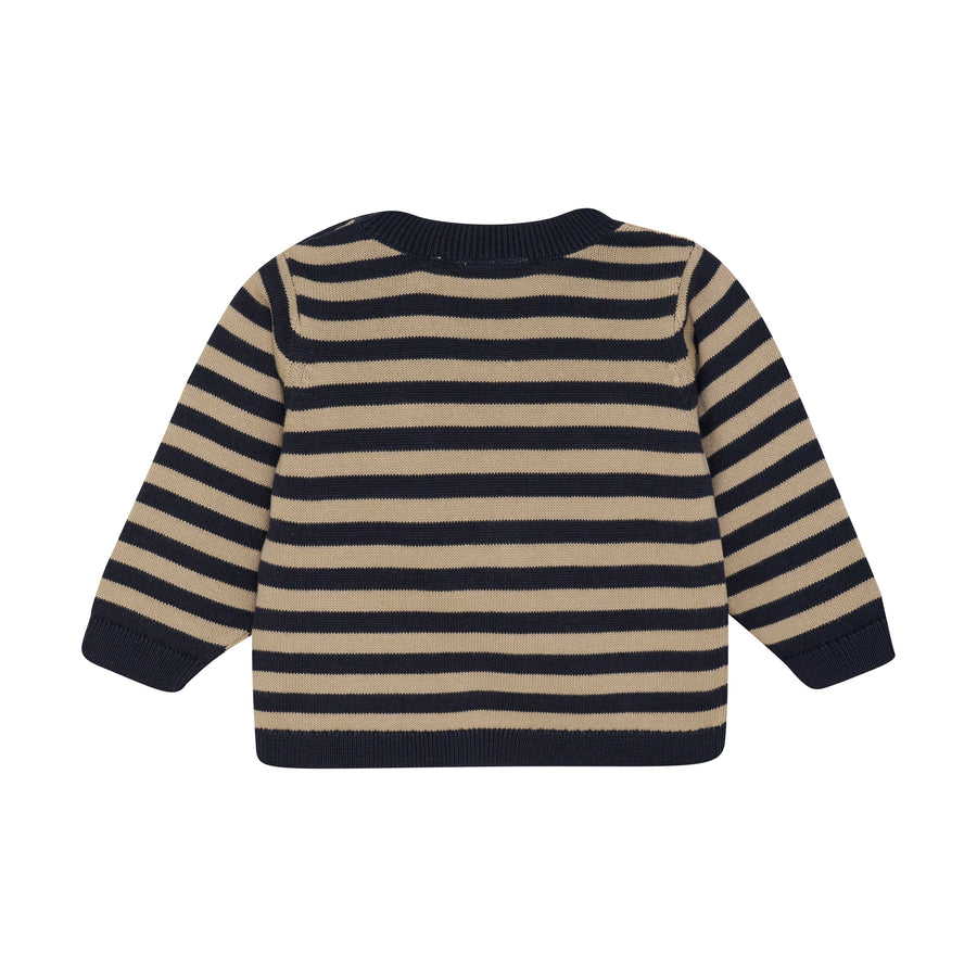 Pull Over Knit Sweater - Striped Lion